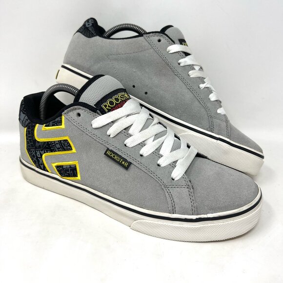 Etnies x Rockstar Fader Vulc Mens Chunky Retro Skate Shoe Sz 9 Grey Sneaker Y2K - Picture 1 of 9